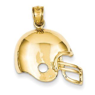 14k Football Helmet Pendant Pendant Necklaces Jewelry
