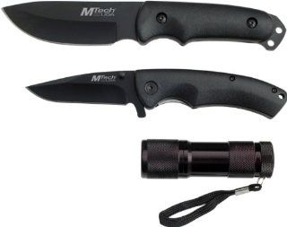 MTECH USA MT 473B Combo Knife Set 9 Inch/4.5 Inch  Tactical Knives  Sports & Outdoors