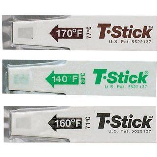 San Jamar TST9341 T Stick Disposable Sanitary Thermometer Stick, Green