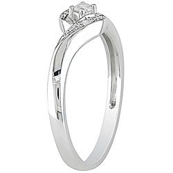 Miadora 10k White Gold Diamond Promise Ring ( I/J, I2 I3) Miadora Diamond Rings