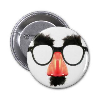 Funny Joke Glasses Button