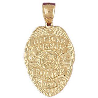 14K Yellow Gold Tucson Police Pendant Jewelry