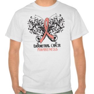 Butterfly Endometrial Cancer Awareness Tshirt