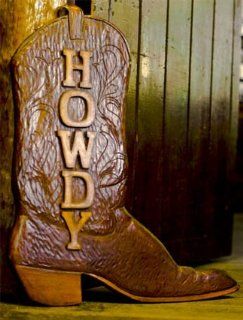 Howdy Cowboy Plaque item 474   Decorative Plaques