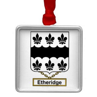 Etheridge Family Crest Christmas Ornaments