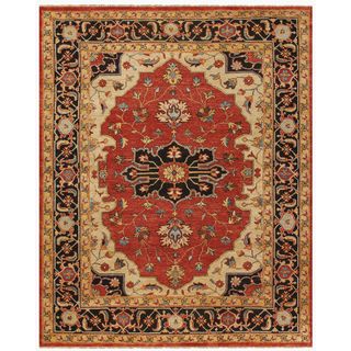 Hunter Red Black Area Rug (56 X 86)