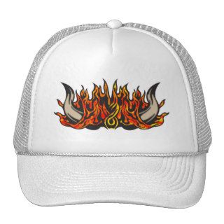 Flaming Bull Horns Hats
