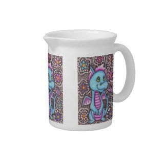 Blue and Purple Dragon Drink Pitchers