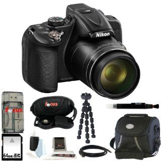 Nikon COOLPIX P600 Digital Camera (Black) + 64GB Memory Card + Small Gadget Camera Bag   Polyester + All in One High Speed Card Reader + Accessory Kit  Camera & Photo