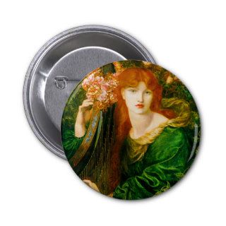 La Ghirlandata Button by Dante Gabriel Rossetti