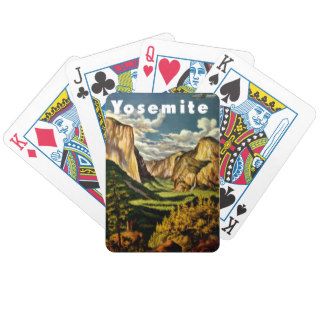 Yosemite National Park ~ Vintage Travel Ad Bicycle Poker Cards