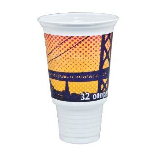 Solo PRG32W JD476 Reveal Polypropylene Plastic Cold Cup, 32 oz Capacity, Cityscape (Case of 300)
