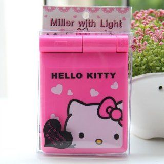 Hello Kitty Plastic Pocket Mirror Compact w/ Light Pink  Beauty