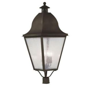 Livex Lighting Providence 4 Light Outdoor Bronze Incandescent Post Lantern CLI MEN2554 07
