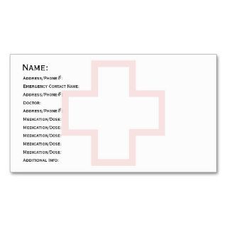 Medical ID Cards, Epilepsy Business Card Template