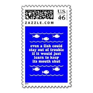 Even a fish could stay out of trouble stamps