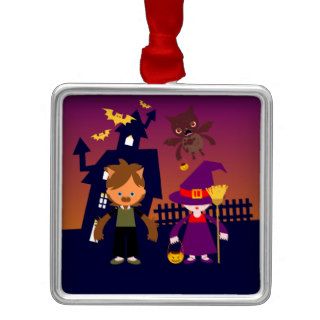 Werewolf goes out on Halloween night Christmas Tree Ornament