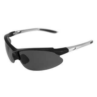 Alta Vision Mens/ Unisex Surf Side Silver/polarized Grey Wrap Sunglasses