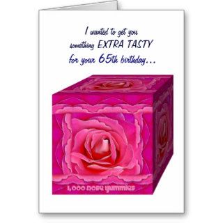 65th BIrthday Card   Rose Gift Box   FUNNY