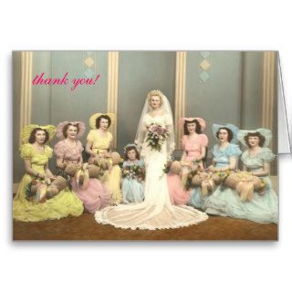 Wedding Bridal shower thank you notes Greeting Cards