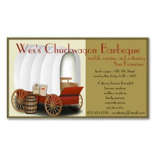 Chuckwagon Food Truck/Catering Business Business Card Template