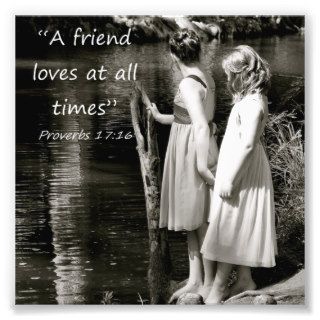 Little Girls Friendship Proverbs 1716 Photo Print
