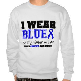 Colon Cancer Blue Ribbon Father in Law (Sporty) Sweatshirt