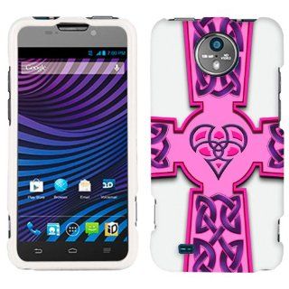 ZTE Vital Purple Celtic Cross on White Phone Case Cover Cell Phones & Accessories