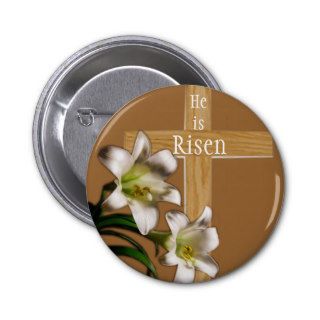 He is Risen Easter Button