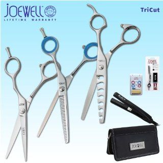 Joewell S2 6.0" Trio Combo Kit Shears / Scissors / Thinner / Texturizer / Case & More Health & Personal Care