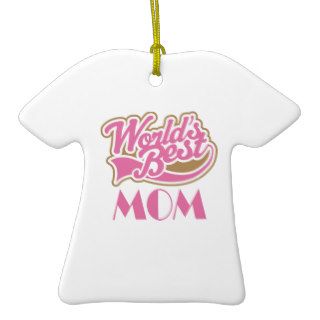 Personalized Worlds Best Mom Ornament Gift