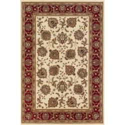 Astoria Ivory/ Red Traditional Area Rug (10 X 127)
