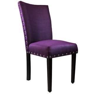 Arbonni Modern Parson Purple Upholstery Chairs (Set of 2) Dining Chairs