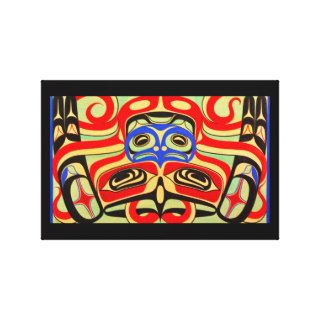Northwest Coast Native American Tribal Ethnic Gallery Wrap Canvas