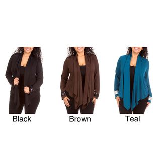 Stanzino Women's Plus Size Open Front Cardigan Stanzino Tops