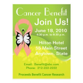 Personalize Uterine Cancer Fundraising Benefit Flyer