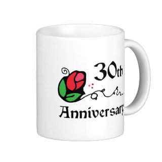 Rose 30th Anniversary Gifts Mug