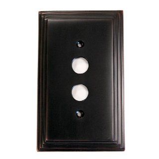 Deco Style Oil Rubbed Bronze Single Gang Push Button Switch Wall Plate    