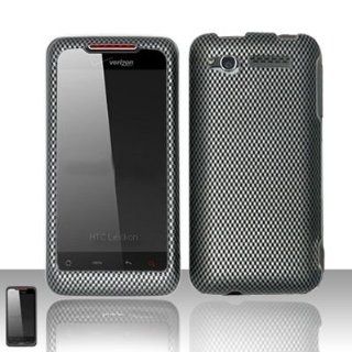Rubberized carbon fiber design phone case for the HTC Merge 