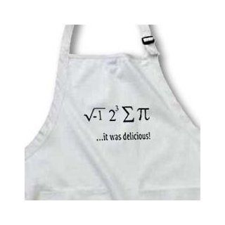3dRose LLC apr_128179_1 22 by 30 Inch Apron with Pockets, Full, White, "I Ate Sum Pi it Was Delicious Math Humor Mathematics"   Kitchen Aprons