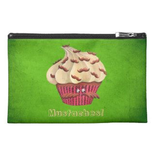 Mr Mustached Cupcake Travel Accessory Bags