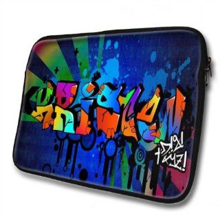 "Graffiti Names" designed for Kristen, Designer 14''   39x31cm, Black Waterproof Neoprene Zipped Laptop Sleeve / Case / Pouch. Cell Phones & Accessories