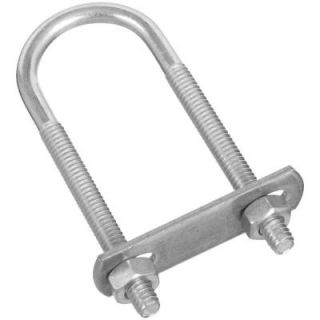 National Hardware #136 1/4 in. x 1 1/8 in. x 3 1/2 in. Zinc Plated U Bolt with Plate and Hex Nut 2190BC 136 U BOLT ZN
