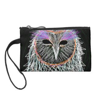 barn owl line art coin purses