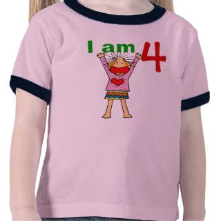 4th birthday gift for a girl t shirts