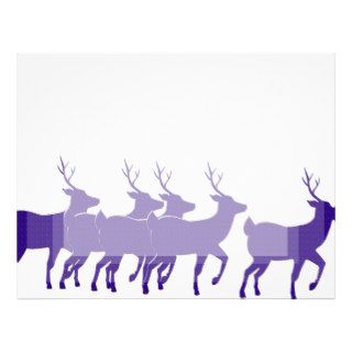 purple reindeer across the bottom letterhead template