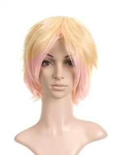 Creamsicle Orange and Pink Short Length Anime Cosplay Costume Wig Toys & Games