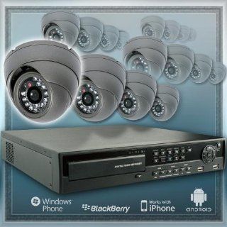 Cantek SV 16SYSEN501R24 16 Camera System Day/Night Dome Cameras and 500GB Cantek DVR, Mobile Phone Compatibility  Security And Surveillance Products  Camera & Photo