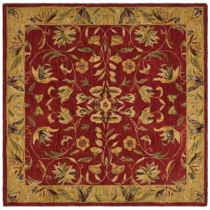 Safavieh Anatolia Burgundy and Gold 8 ft. x 8 ft. Square Area Rug AN526A 8SQ