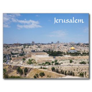 View of Jerusalem Old City Postcards